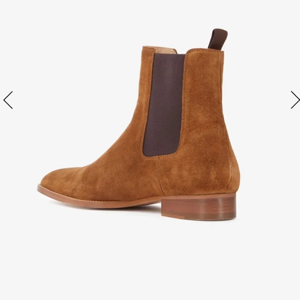 The Kooples Men’s Suede Leather Chelsea Boots NIB Size 42